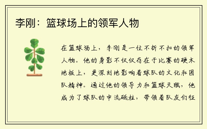 李刚：篮球场上的领军人物